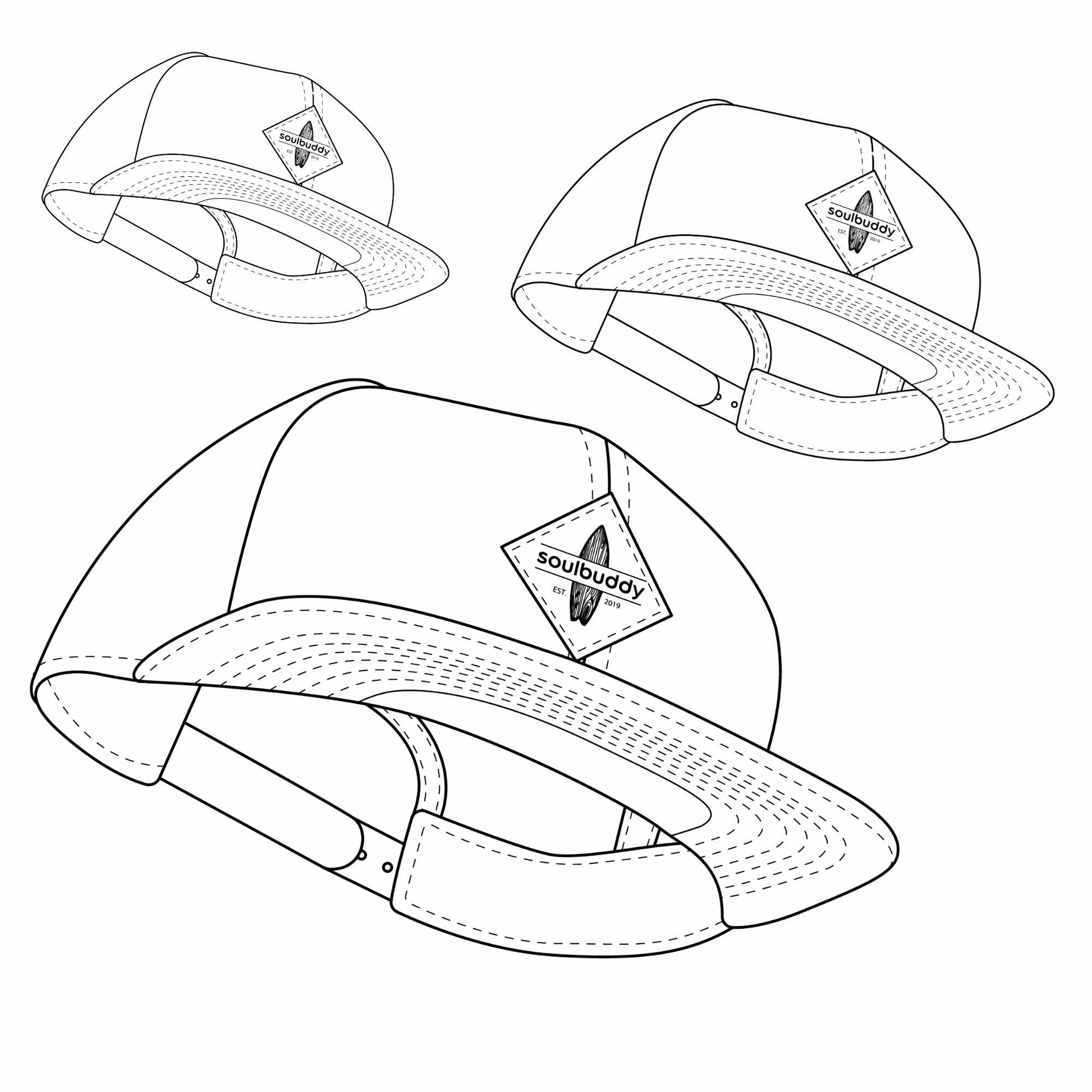 Soulbuddy Family Snapback Caps 3er-Set