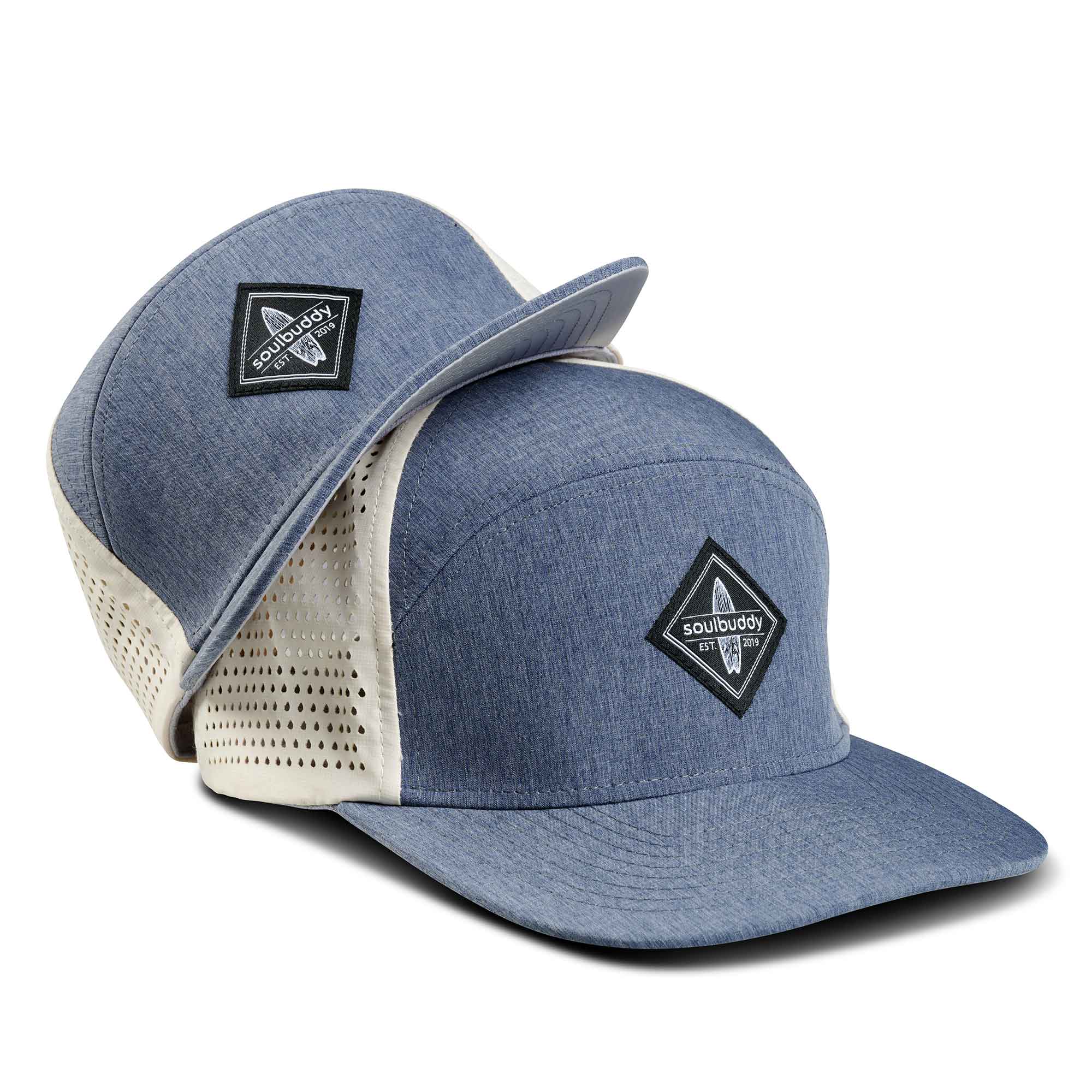 Soulbuddy Performance Caps 2er Set Blau Creme