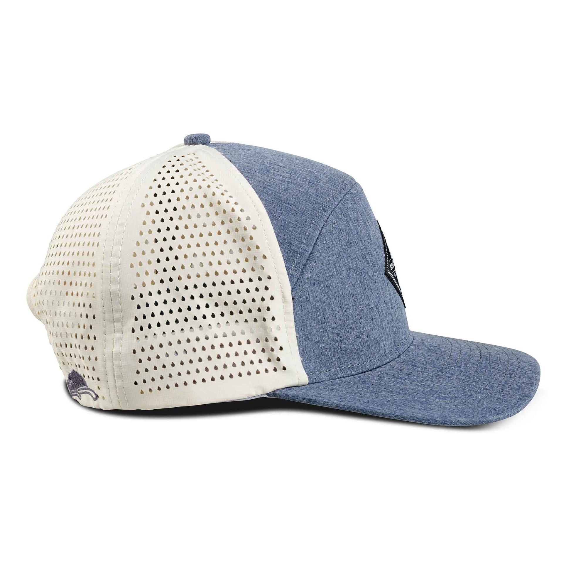 Performance Cap von Soulbuddy in Blau Creme Seite