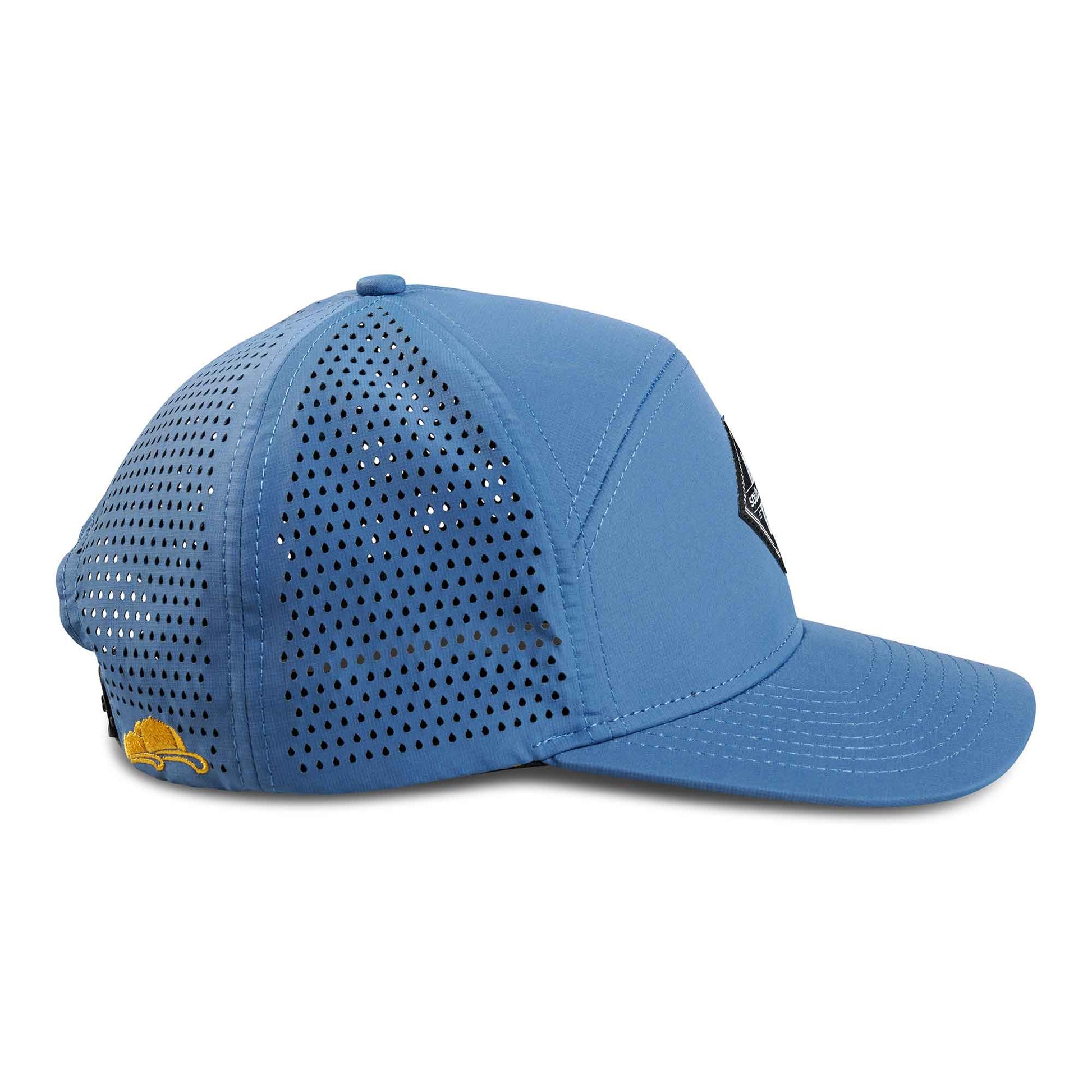 Performance Cap von Soulbuddy in Blau Gelb Seite
