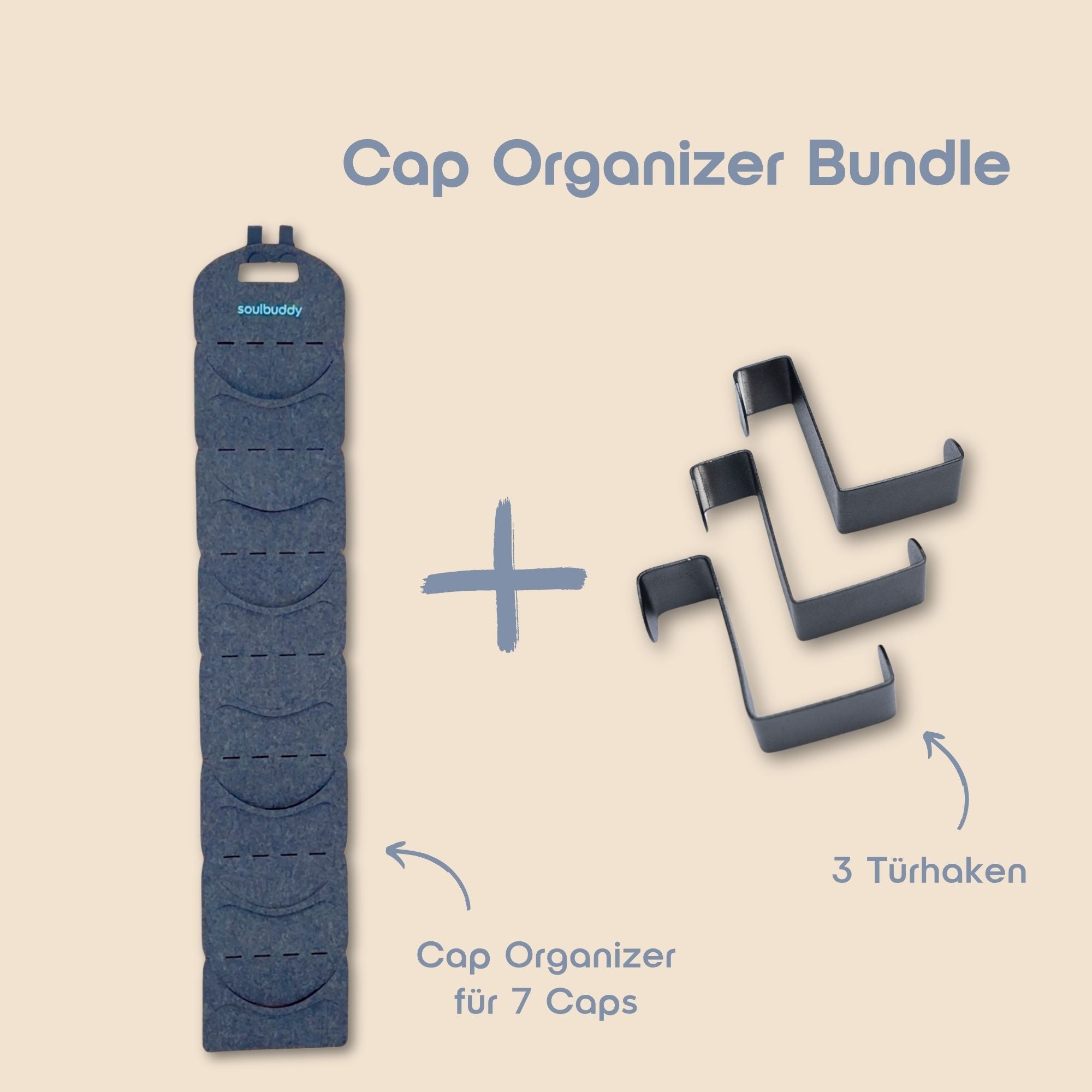 Cap Organizer mit 7 Caps inkl. 3x Türhaken