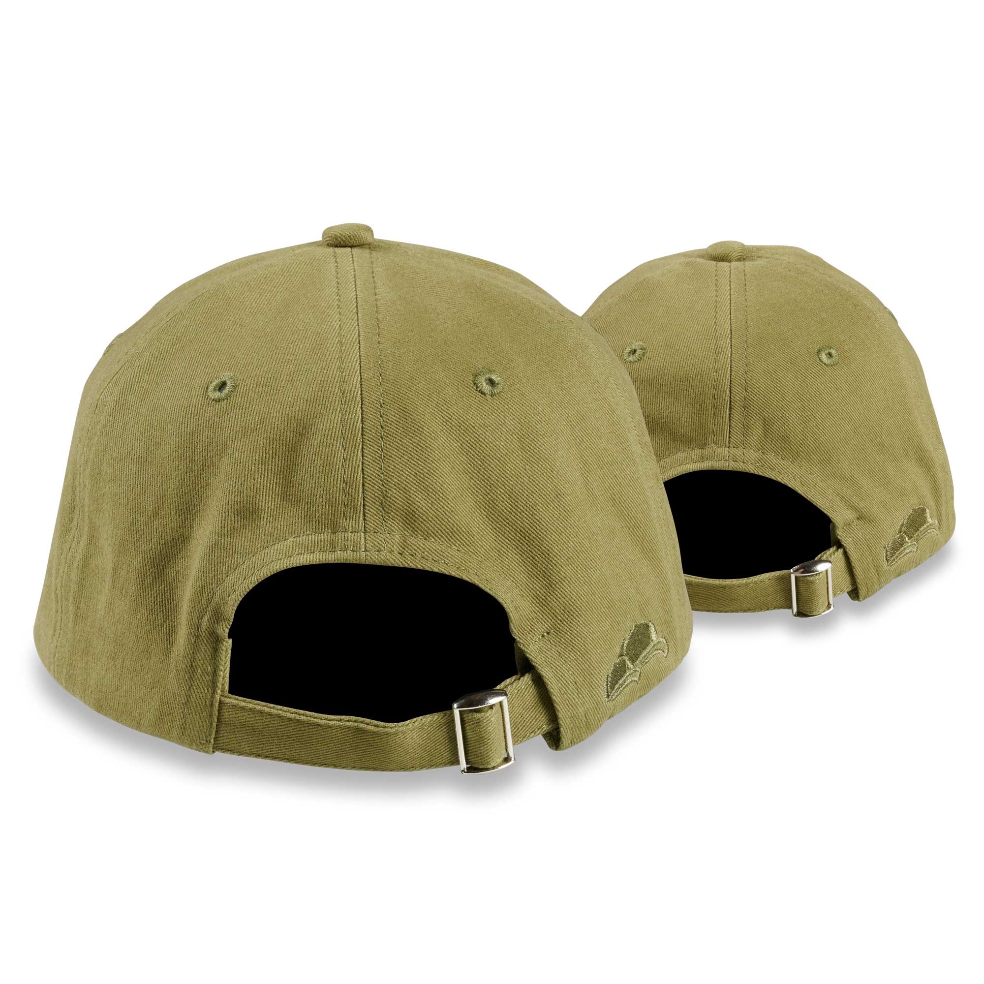 Dad Hat Basecaps 2er Set Olive Rückseite