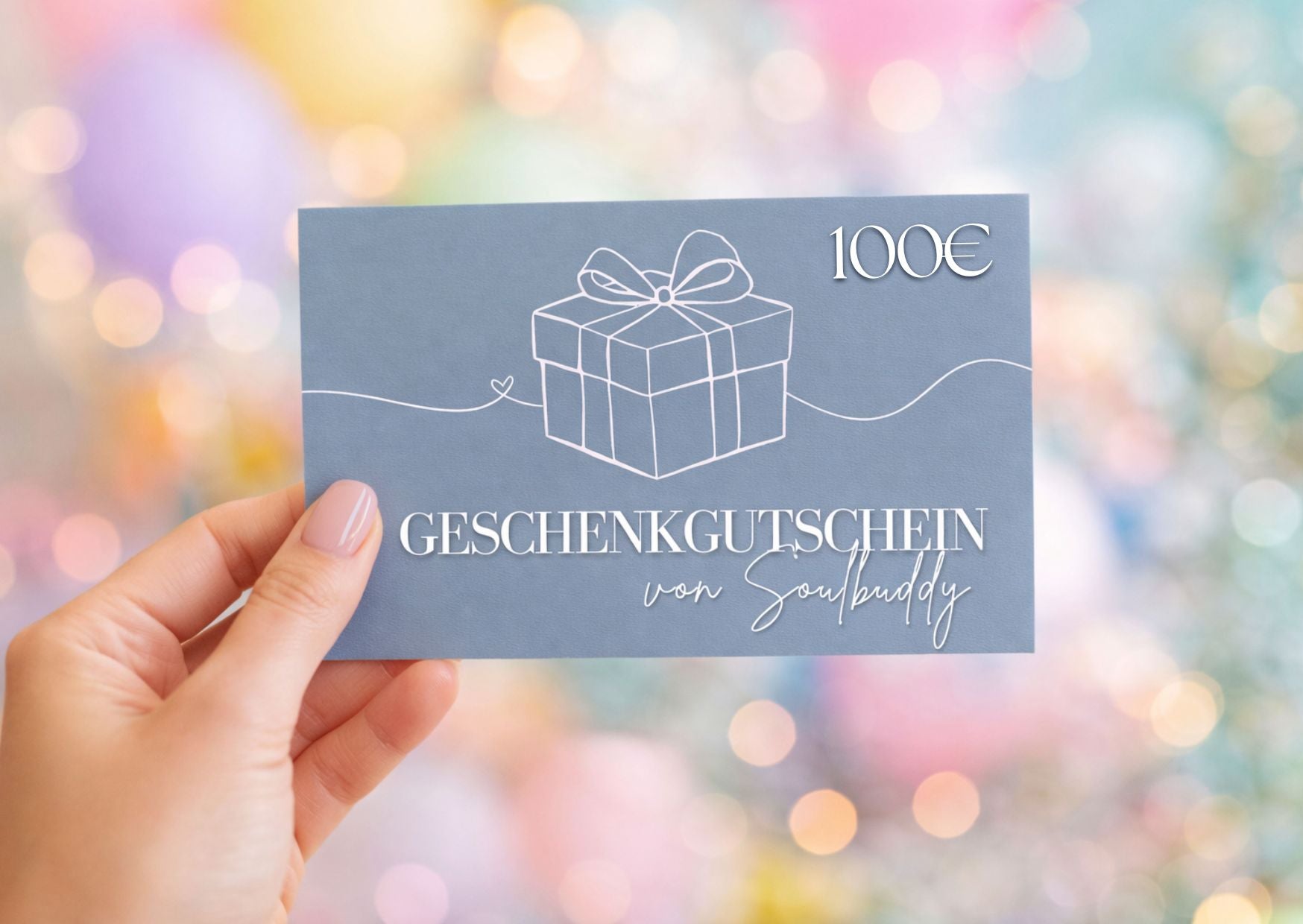 Geschenkgutschein in blau 100€