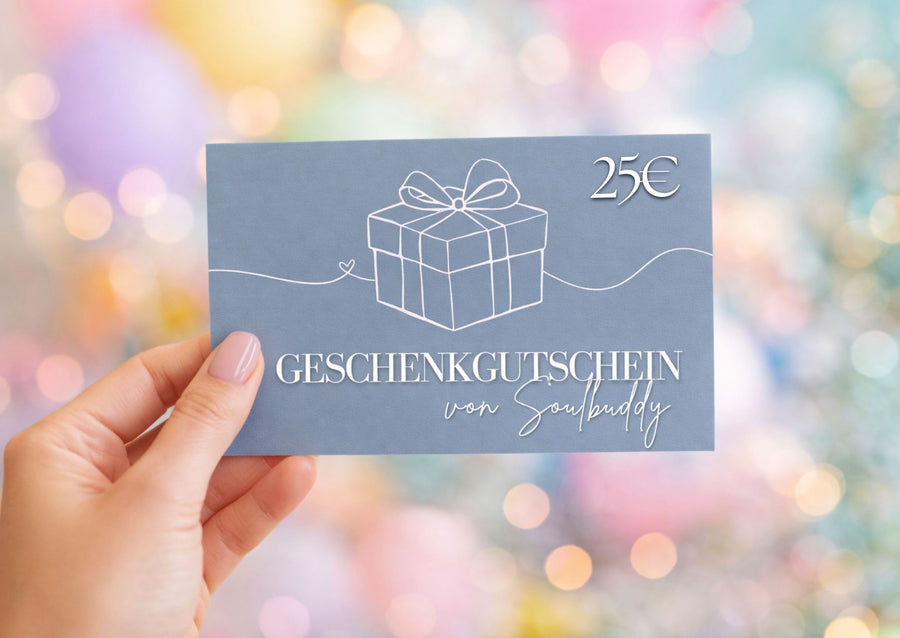 Geschenkgutschein in blau 25€