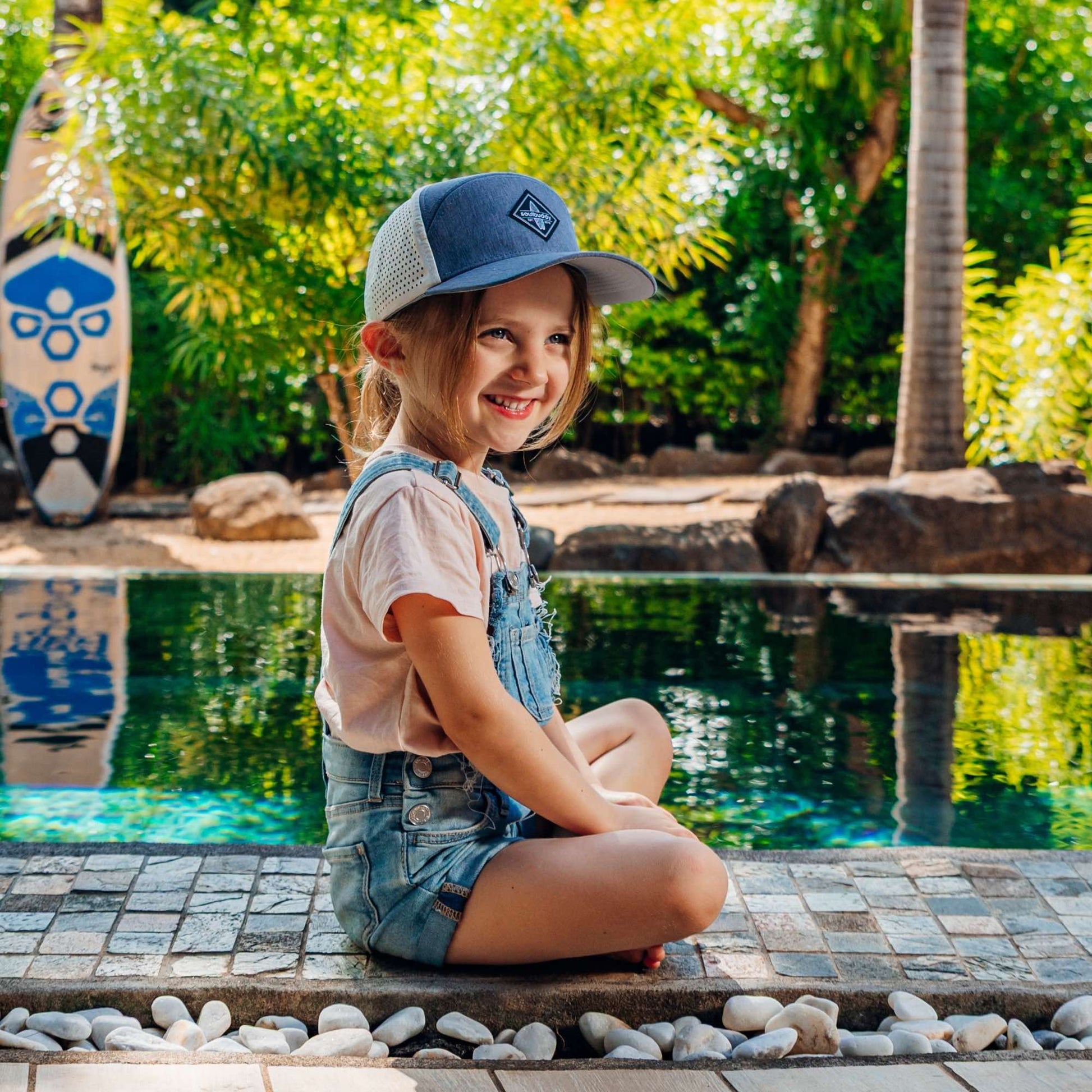Kinder Cap - Performance Cap Mädchen am Pool